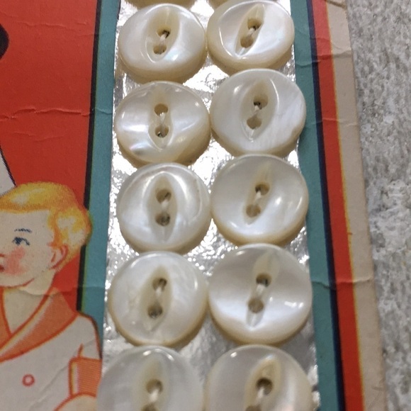 Vintage Buttons For Boys Blouses and Wash Suits White Tortoise Shell - Picture 3 of 5